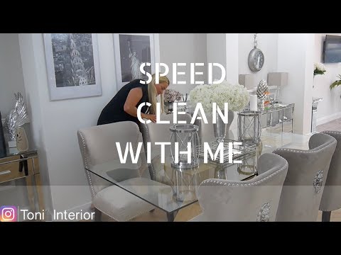 Morning Routine speed clean with me 2018 | LOUNGE DINING ROOM Toni Interior Video