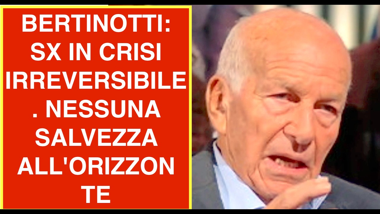 BERTINOTTI: LA SINISTRA IN CRISI IRREVERSIBILE. NESSUNA SALVEZZA ALL'ORIZZONTE