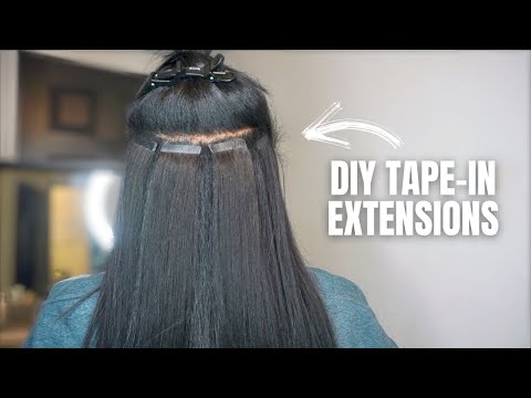 How To Install Your Own TAPE IN Hair Extensions |...