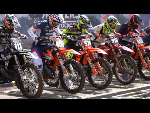 Great Two Stroke Racing - 125cc action from the Dutch Masters of Motocross in Oldebroek