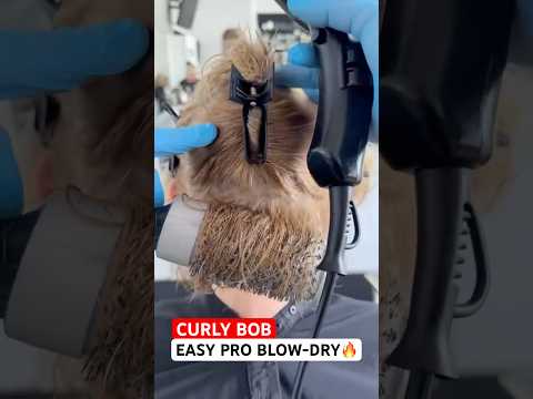 CURLY BOB PRO EASY BLOW-DRY: Complete Tutorial Linked Below! 🔥🔥🔥