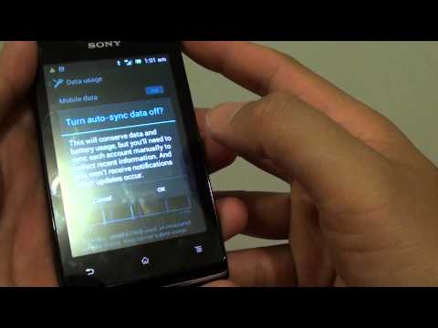 Sony Xperia E: How to Enable/Disable Auto Sync Data