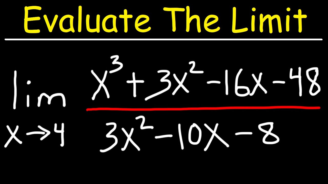 Evaluating Limits Analytically by Factoring Polynomials With 4 Terms