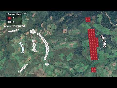 Battle of Cannae in 1 Minute - Hannibal vs Rome