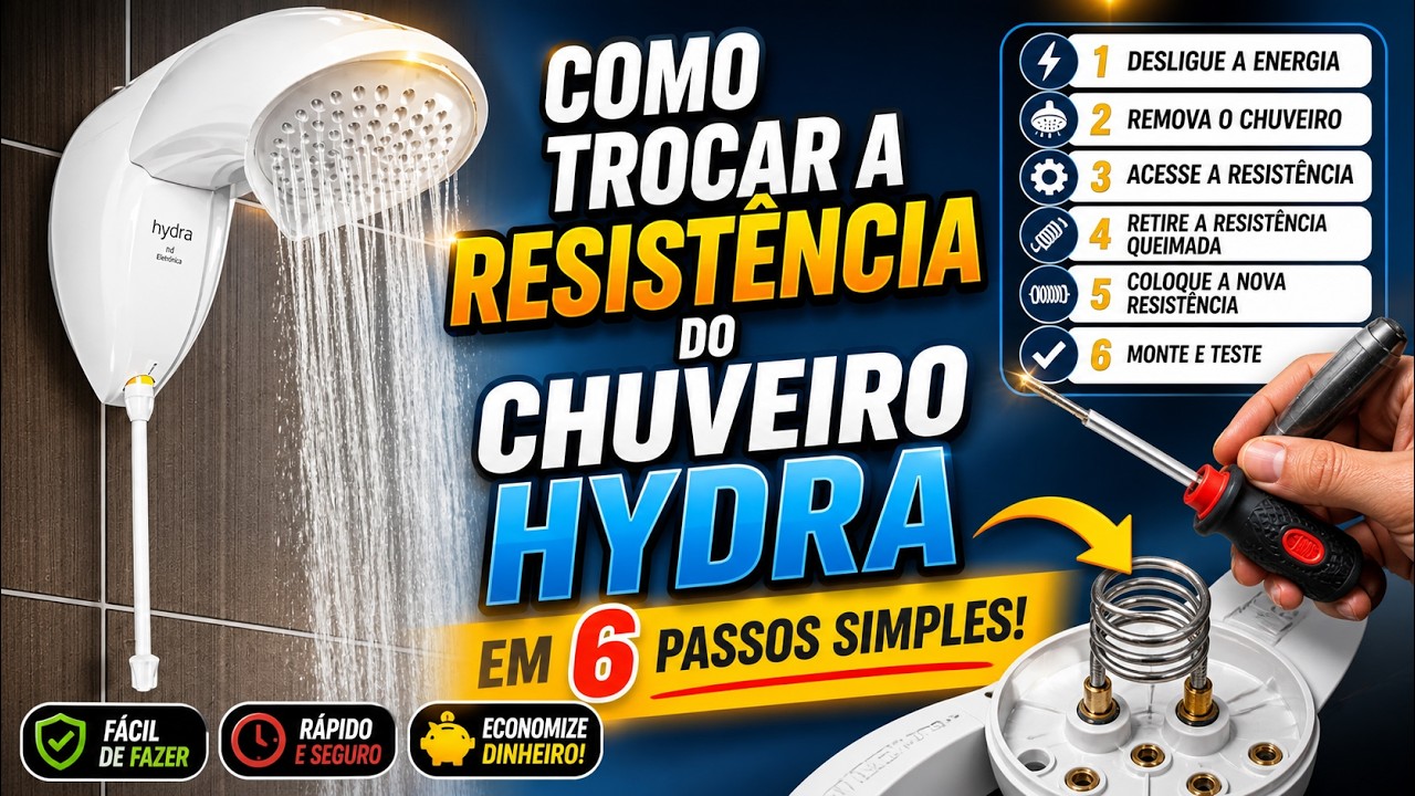 Como Trocar a Resistência do Chuveiro Eletrônico Hydra ND