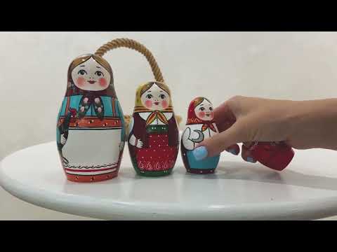 Миниатюра изображения товара Матрешка сувенирная Брестская Фабрика Сувениров Расписанная в стиле первой русской матрешки / 7318