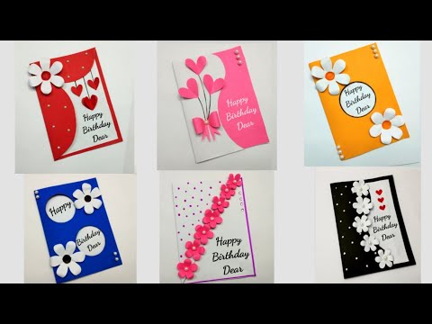 6 Easy Birthday Card Ideas | How to make a birthday card | card making