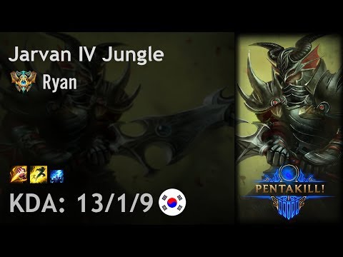 Jarvan IV Jungle vs Elise - Ryan - KR Challenger Patch 7.13