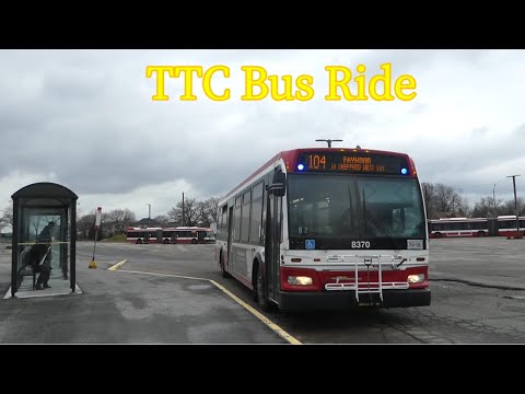 Toronto TTC 104 Faywood Bus Ride - Full Route 1/5/2023