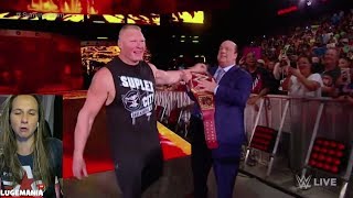 WWE Raw 8/13/18 Brock Lesnar actually shows up