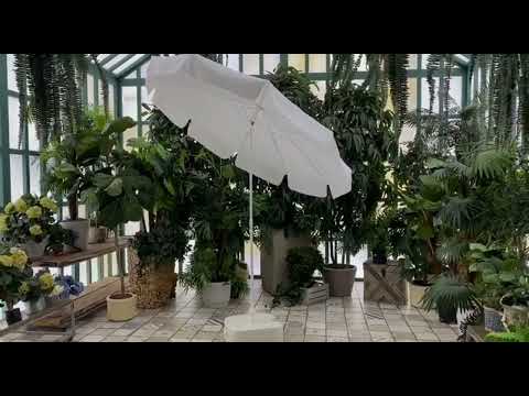 Зонт для сада BREEZE 200, белый в Екатеринбурге - видео 8