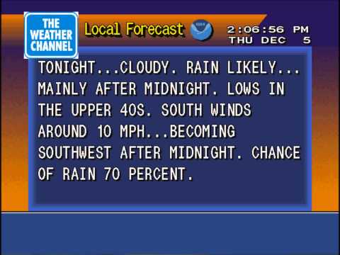 WeatherStar 4000 emulator - Baltimore, Maryland - December 5, 2013
