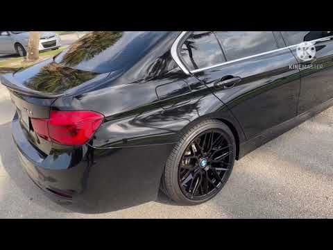 2017 bmw 330I gets new Niche m224 gamma gloss black wheels!!!