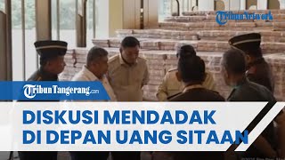 Bahas Apa! Prabowo dengan Menhan Bersama Kejagung Tampak Ngobrol di Depan Uang Sitaan Rp13,2 T