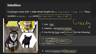 Download the video "C++, python貪婪演算解多邊形問題Leetcode 2971  Find Polygon With the Largest Perimeter"
