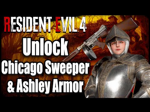 Unlock Chicago Sweeper, Ashley Armor Outfit and Gas Mask Resident Evil 4 Remake Professional NG+