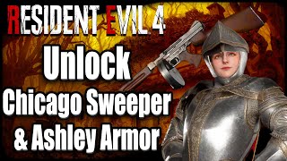 Unlock Chicago Sweeper, Ashley Armor Outfit and Gas Mask Resident Evil 4 Remake Professional NG+