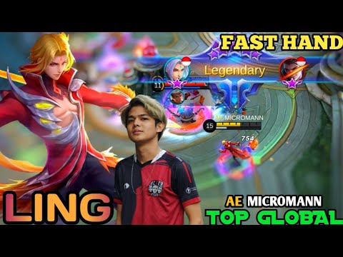 Fast Hand Movement Ling RIP Enemies!! - Top Global Ling | By MICROMANN ~ MLBB