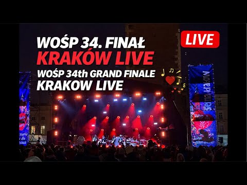 Live : Kraków Rynek Główny LIVE | 34. Finał WOŚP ❤️ Koncert i Orkiestrowe Miasteczko#livestream