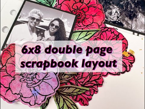 6x8 Double Page Scrapbook Layout