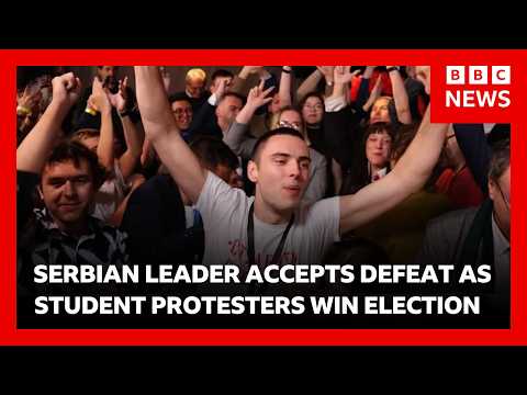 Serbia’s leader Aleksandar Vučić toppled from power by student-led mass protest movement | BBC News