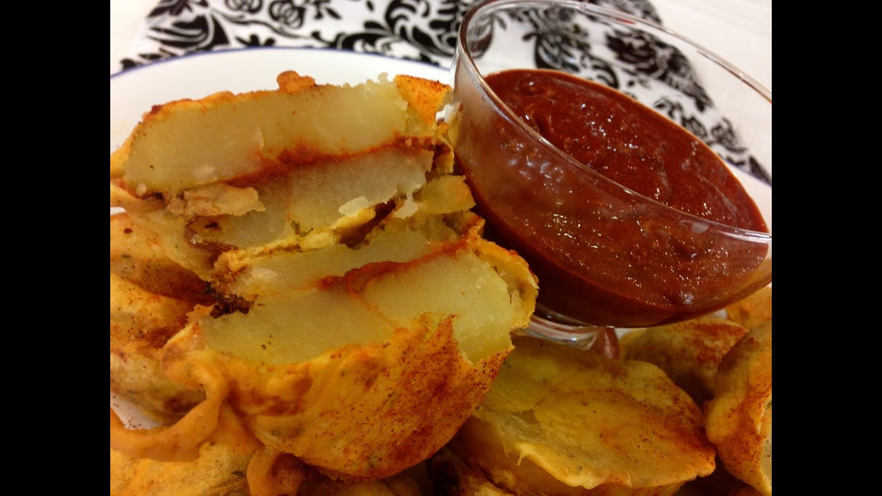 Chutney Potatoes/Potato Fritters - Potatoes Stuffed with Red Chutney (Gluten Free)