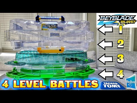 Beyblade Burst 4-Level Beystadium Battles - Hasbro's Battle Tower + Interstellar Drop Beystadium