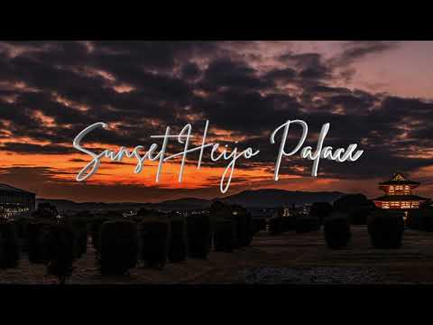 Sunset at the Heijo Palace Grounds in Nara, Japan.