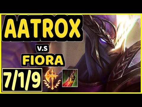SCARFACE (AATROX) vs FIORA - 7/1/9 KDA TOP GAMEPLAY - EUW Ranked GRANDMASTER
