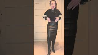 Vídeo Saia Lapis PU Preto Alpelo