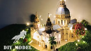 lắp ráp nhà thờ luân đôn st'paul | model st'paul church  | DIY Model