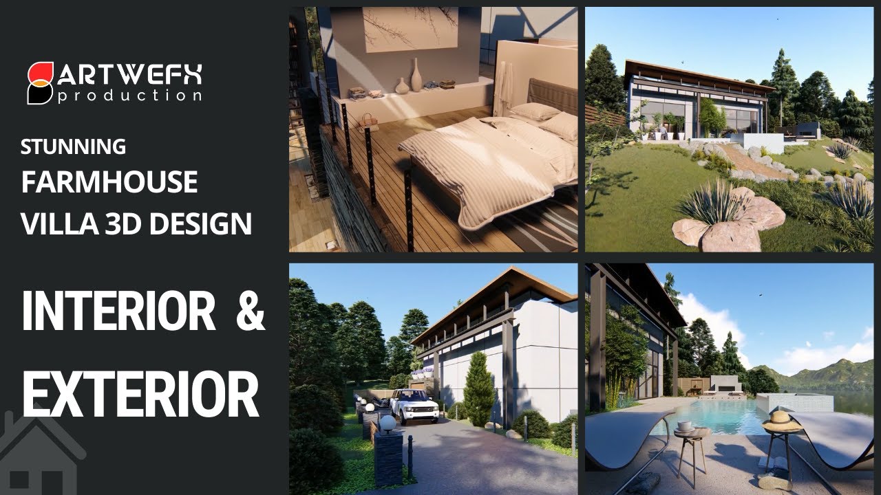 Beach House Villa Interior and Exterior 3D Design by Artwefx