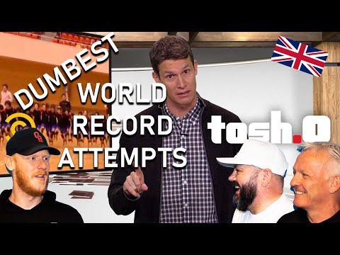 Tosh.O - The Dumbest World Record Attempts REACTION!! | OFFICE BLOKES REACT!!