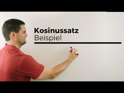 Kosinussatz, Beispiel, 3 Seiten gegeben, Trigonometrie | Mathe by Daniel Jung