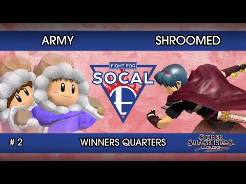 Fight For SoCal 2 - ARMY (Ice Climbers) VS Shroomed (Marth) - SSBM - Winners Quarters