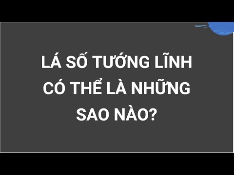 Lá số tướng lĩnh có thể là những sao nào?