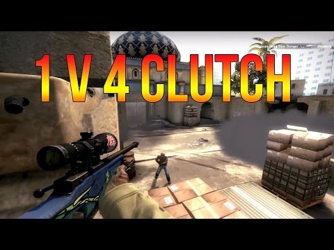 CS:GO s1nny 1v4 clutch Dust II