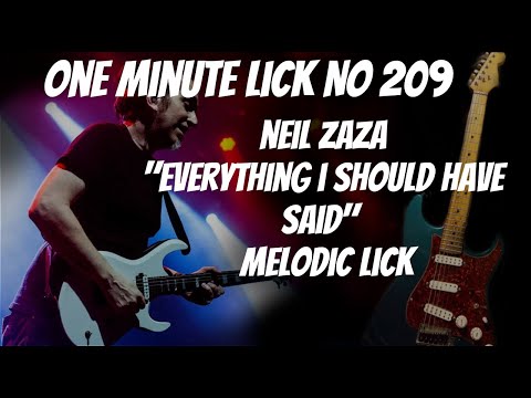 #OneMinuteLick 209 -  Neil Zaza "Everything I Should Have Said" Melodic Guitar Lick