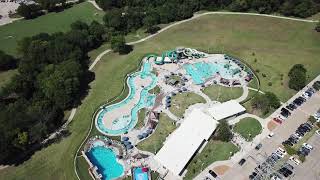 Drone footage DJI phantom of Jack Carter Pools Plano Texas FlowRider Surf Venue