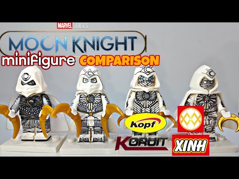 LEGO UNOFFICIAL MARVEL MOONKNIGHT COMPARISON XINH KOPF KORUIT WMBLOCKS#lego #moonknight#marvel