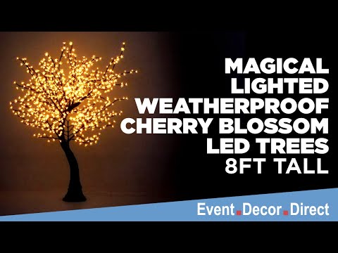 Event Decor Direct Magical Lighted Weatherproof Cherry Blossom LED Trees 8ft Tall-Warm White