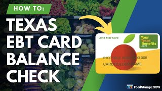 Texas EBT Balance Check Instructions