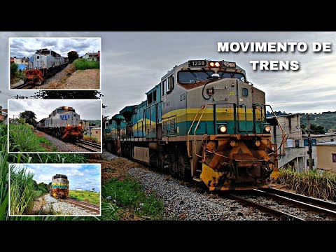 Movimento de trens da VALE e VLI em Betim - Minas Gerais