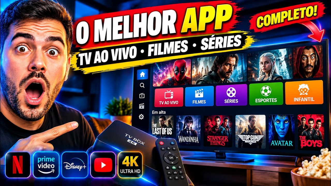 O MELHOR APP Para Assistir TV AO VIVO, FILMES e SÉRIES em 2026! (COMPLETO!) MELHOR APP QUE JÁ USEI