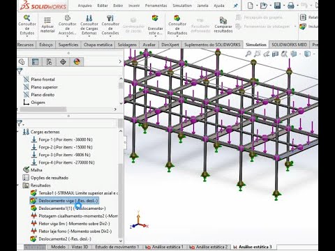 Estruturas metálicas SolidWorks. dimensionamento de residencia e simulação segudno norma 8800