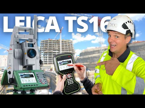 Robotic TOTAL STATION Leica TS16 for Site engineers. How to use Leica captivate?