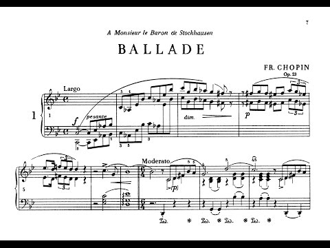 Chopin Ballade No.1 in G minor, Op. 23 / Krystian Zimerman (with Score)