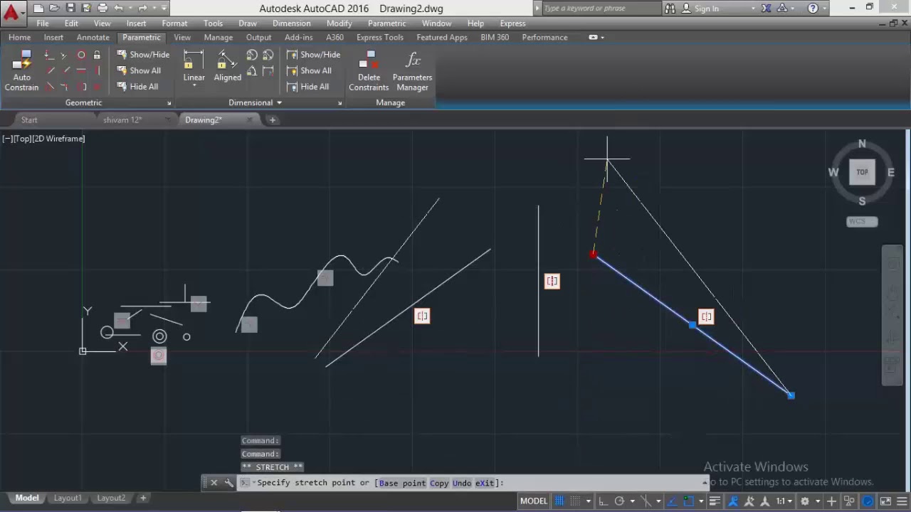 Parametric Tab in AutoCAD