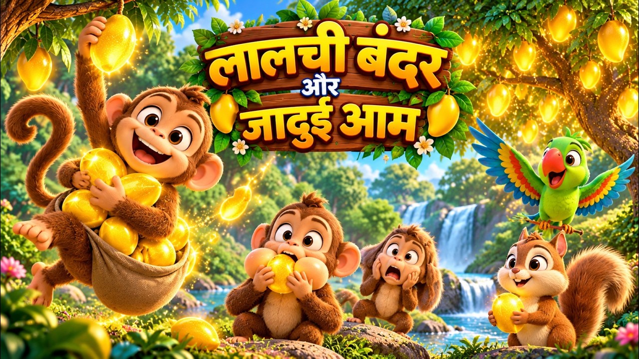 लालची बंदर और जादुई आम 🐒🥭 | Hindi Moral Story for Kids | Story Wallah