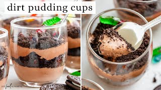 How to Make Dirt Cups (Oreo Dirt Pudding Cups)